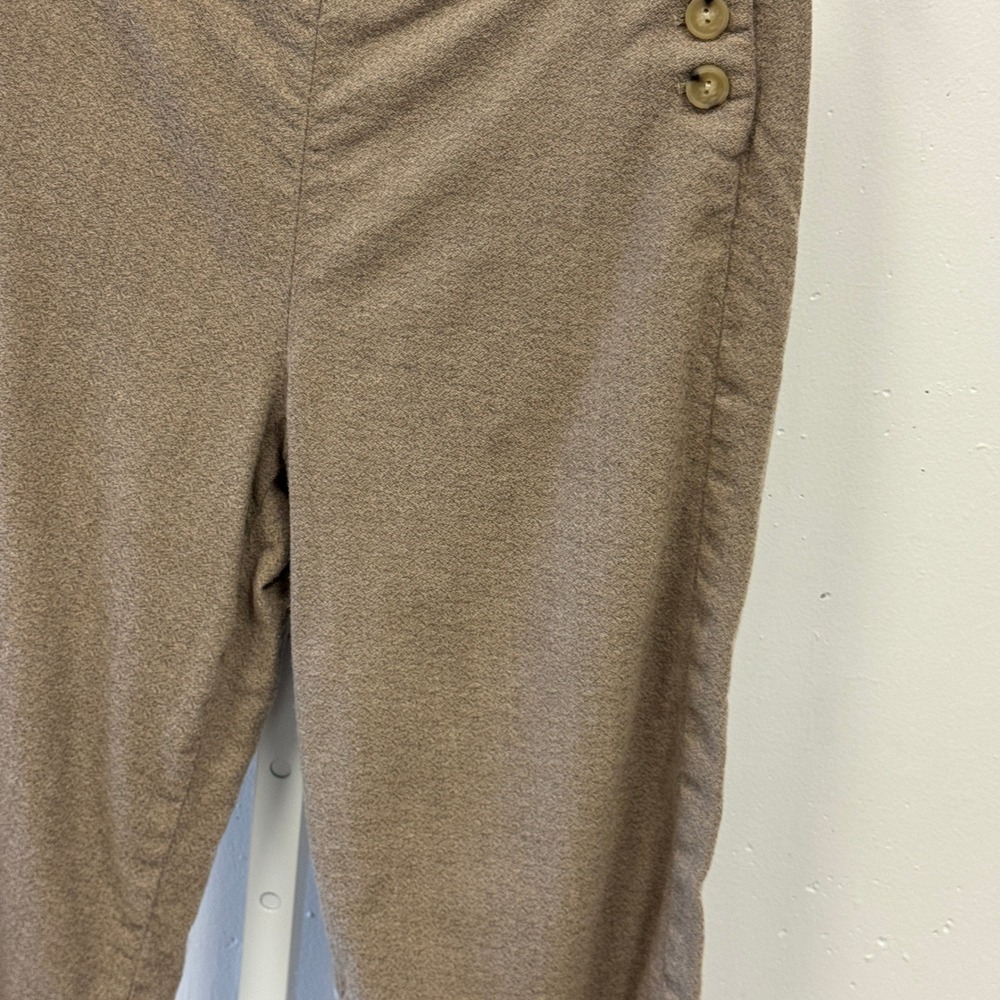 Vince Wool Blend Sailor Pants Taupe Brown Wide Leg Cropped V676721841 Size 4 - Picture 4 of 9